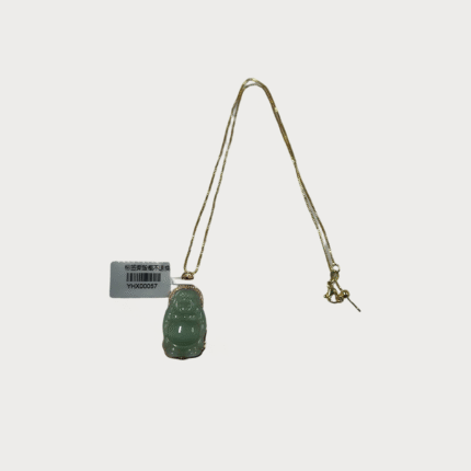 18K Obsidian Cat Eye Buddha Pendant – Hetian Jade Buddha Necklace