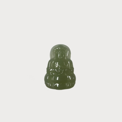 Lake Water Green Guanyin Pendant – Hetian Jade Lake Water Green Buddha Necklace